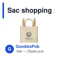 Sac shopping personnalisable Yucatan Shopper Organic Cotton avec logo - Miniature 3