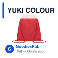 YUKI COLOUR Sac à cordon en coton organique - Miniature 1