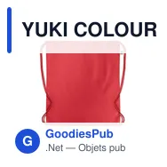 YUKI COLOUR Sac à cordon en coton organique - Miniature 2