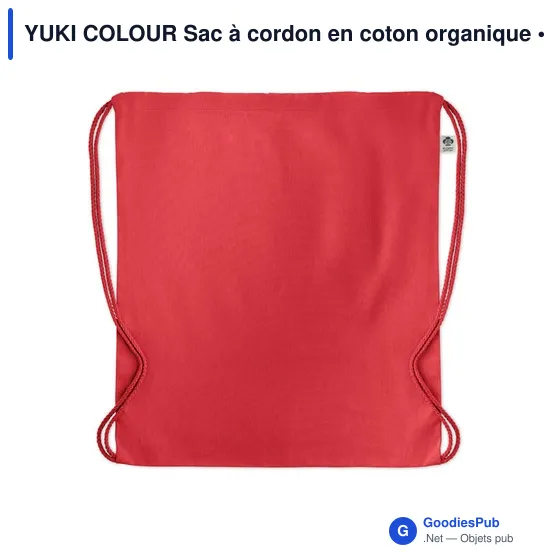 YUKI COLOUR Sac à cordon en coton organique - Image 2