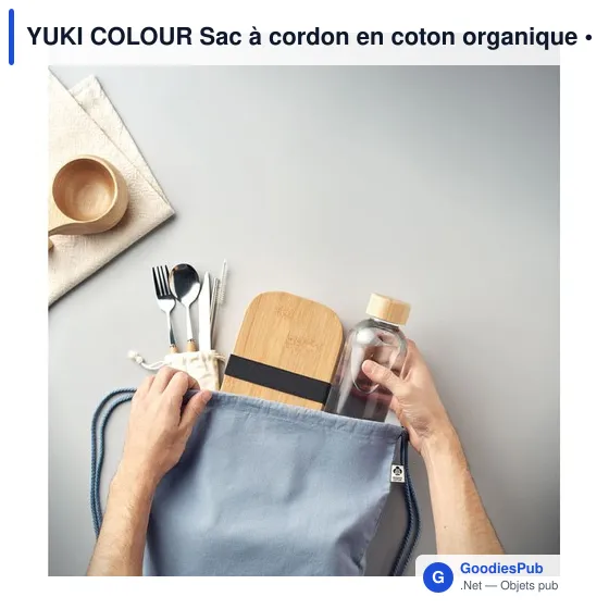 YUKI COLOUR Sac à cordon en coton organique - Image 11