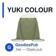 YUKI COLOUR Sac à cordon en coton organique - Miniature 12