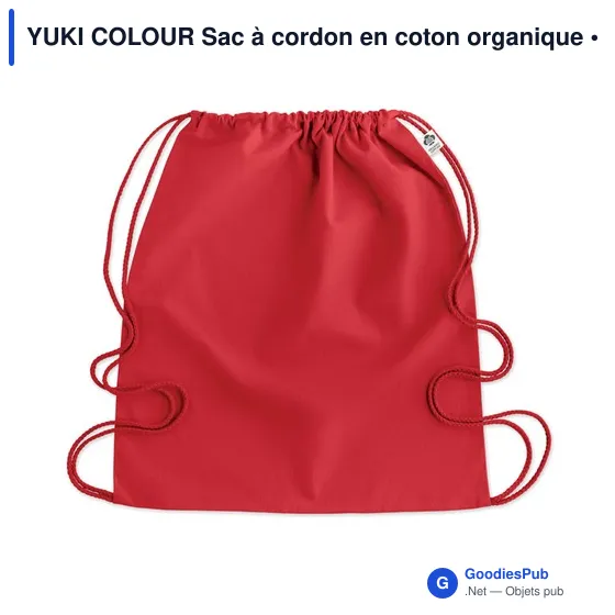 YUKI COLOUR Sac à cordon en coton organique - Image 3