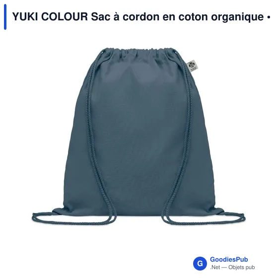 YUKI COLOUR Sac à cordon en coton organique - Image 4