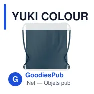 YUKI COLOUR Sac à cordon en coton organique - Miniature 5