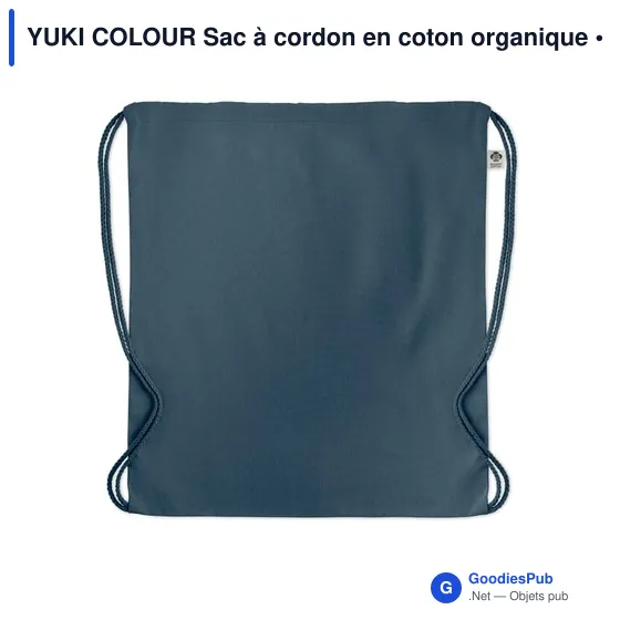 YUKI COLOUR Sac à cordon en coton organique - Image 5