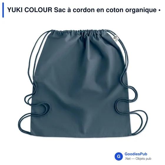 YUKI COLOUR Sac à cordon en coton organique - Image 6