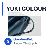YUKI COLOUR Sac à cordon en coton organique - Miniature 7