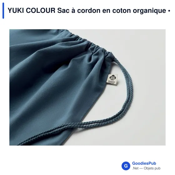 YUKI COLOUR Sac à cordon en coton organique - Image 7