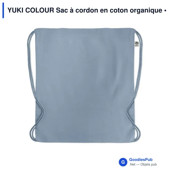 YUKI COLOUR Sac à cordon en coton organique - Image 9