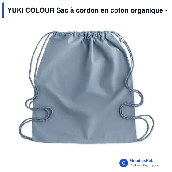 YUKI COLOUR Sac à cordon en coton organique - Image 10