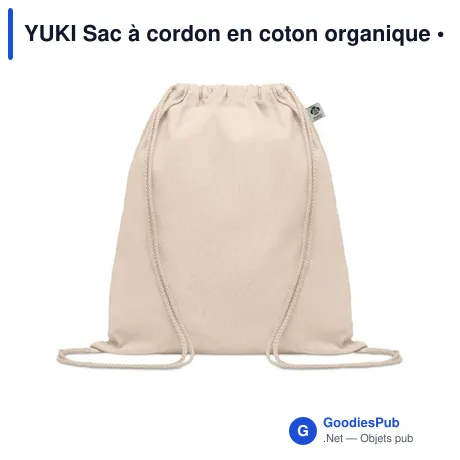 YUKI Sac à cordon en coton organique
