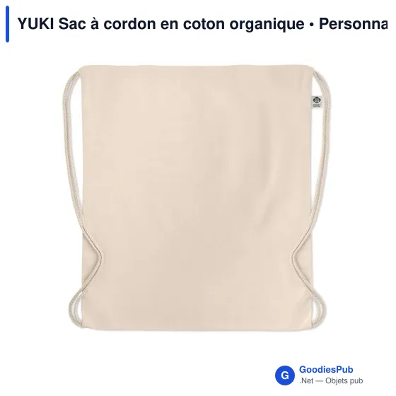 YUKI Sac à cordon en coton organique - Image 2