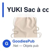 YUKI Sac à cordon en coton organique - Miniature 3