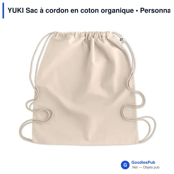YUKI Sac à cordon en coton organique - Image 3