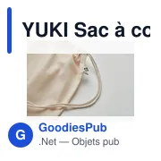 YUKI Sac à cordon en coton organique - Miniature 5