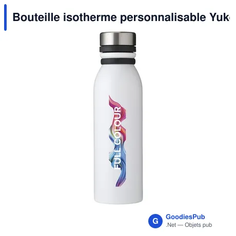 Bouteille isotherme personnalisable Yukon 600 ml avec logo