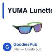 YUMA Lunettes de sport miroir UV400 - Miniature 1
