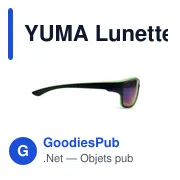 YUMA Lunettes de sport miroir UV400 - Miniature 2