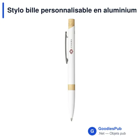 Stylo bille personnalisable en aluminium recyclé avec logo - Yuri GRS