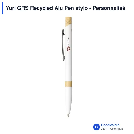Stylo bille personnalisable en aluminium recyclé avec logo - Yuri GRS - Image 1