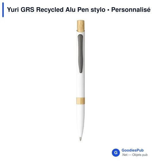 Stylo bille personnalisable en aluminium recyclé avec logo - Yuri GRS - Image 2