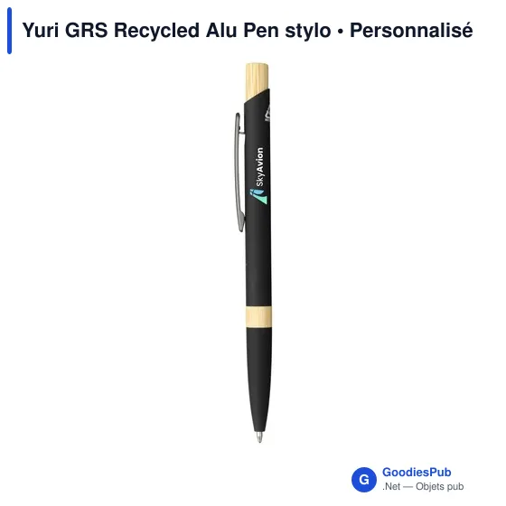 Stylo bille personnalisable en aluminium recyclé avec logo - Yuri GRS - Image 11