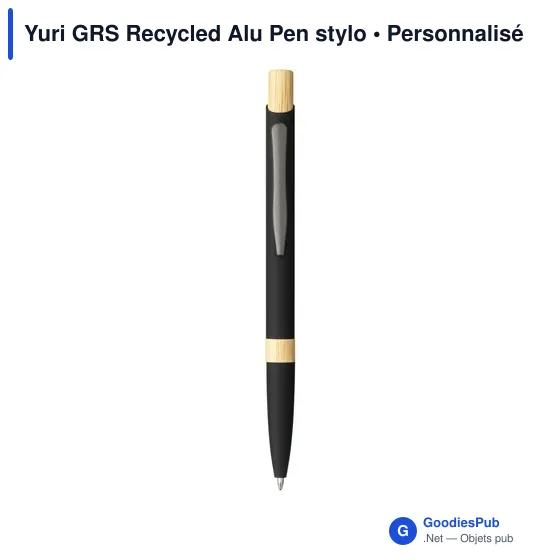 Stylo bille personnalisable en aluminium recyclé avec logo - Yuri GRS - Image 12
