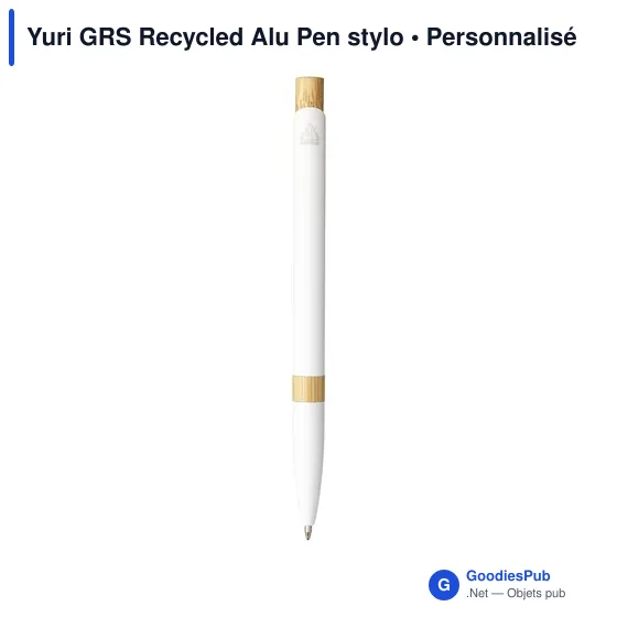 Stylo bille personnalisable en aluminium recyclé avec logo - Yuri GRS - Image 4