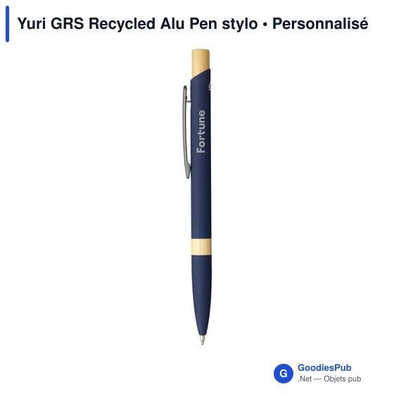 Stylo bille personnalisable en aluminium recyclé avec logo - Yuri GRS - Image 6