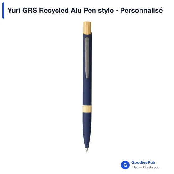 Stylo bille personnalisable en aluminium recyclé avec logo - Yuri GRS - Image 7