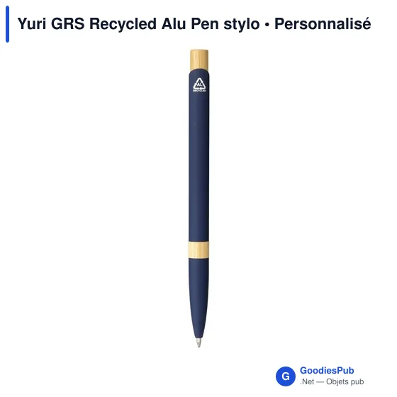Stylo bille personnalisable en aluminium recyclé avec logo - Yuri GRS - Image 9