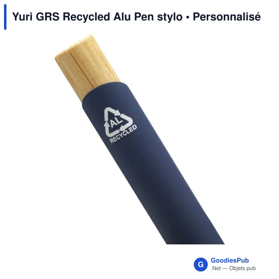 Stylo bille personnalisable en aluminium recyclé avec logo - Yuri GRS - Image 10