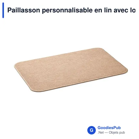 Paillasson personnalisable en lin avec logo pour entreprises