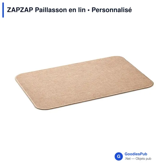 Paillasson personnalisable en lin avec logo pour entreprises - Image 1
