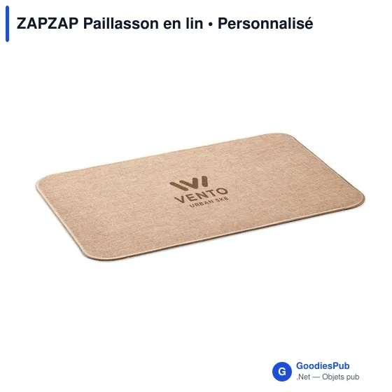 Paillasson personnalisable en lin avec logo pour entreprises - Image 2