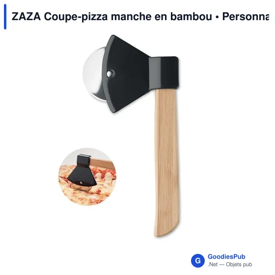 ZAZA Coupe-pizza manche en bambou - Image 1