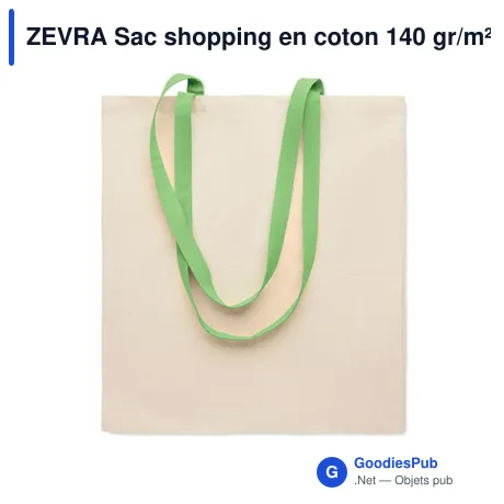 ZEVRA Sac shopping en coton 140 gr/m²