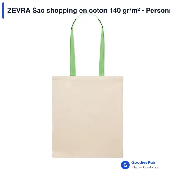 ZEVRA Sac shopping en coton 140 gr/m² - Image 2