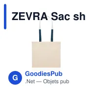 ZEVRA Sac shopping en coton 140 gr/m² - Miniature 12