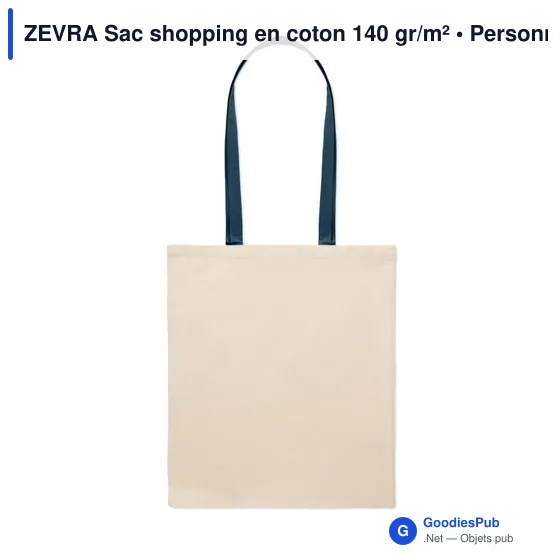 ZEVRA Sac shopping en coton 140 gr/m² - Image 12