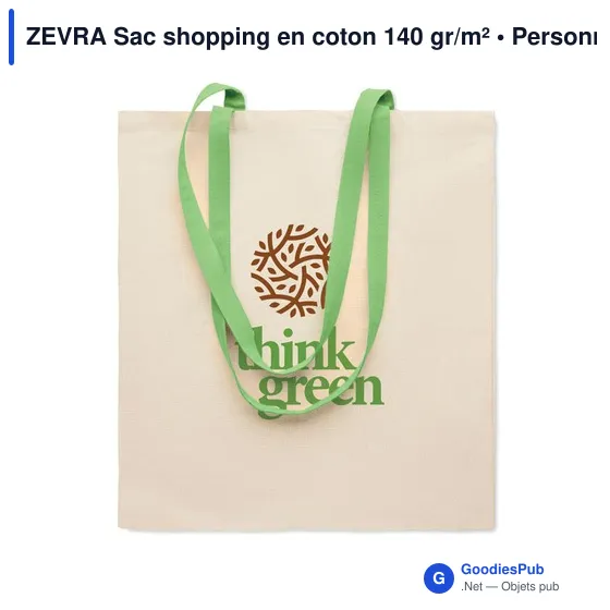 ZEVRA Sac shopping en coton 140 gr/m² - Image 3