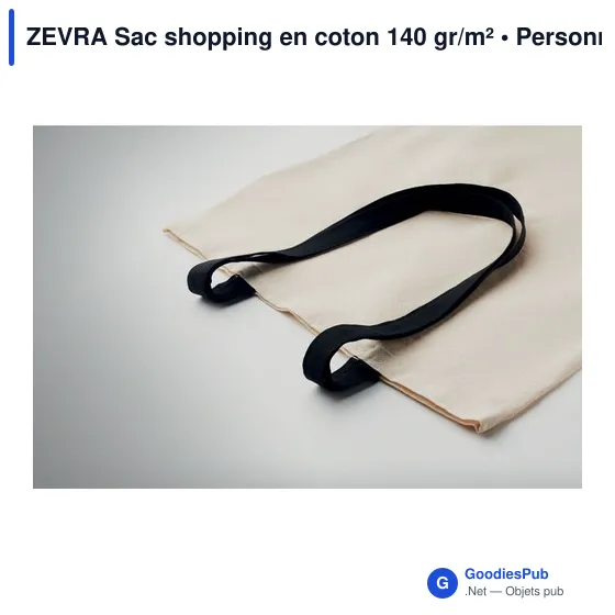 ZEVRA Sac shopping en coton 140 gr/m² - Image 6
