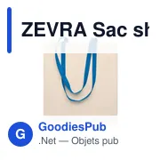 ZEVRA Sac shopping en coton 140 gr/m² - Miniature 7