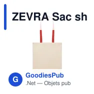 ZEVRA Sac shopping en coton 140 gr/m² - Miniature 10