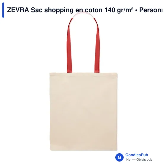 ZEVRA Sac shopping en coton 140 gr/m² - Image 10
