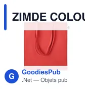 ZIMDE COLOUR Sac shopping en coton organique - Miniature 1