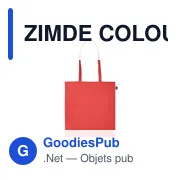 ZIMDE COLOUR Sac shopping en coton organique - Miniature 2