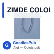 ZIMDE COLOUR Sac shopping en coton organique - Miniature 3