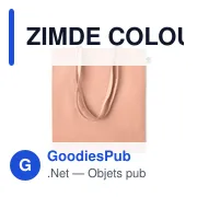 ZIMDE COLOUR Sac shopping en coton organique - Miniature 6